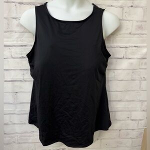 Lands’ End Women’s High Neck Size 20W/L‎ Modest Black Tankini Swimsuit Top